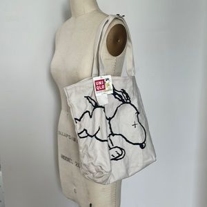 Brand New With Tags Uniqlo Peanut x Kaws canvas tote